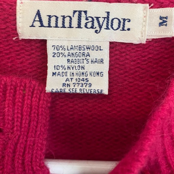 Ann Taylor Lambswool/ Rabbit Hair Button Down Sweater M - Picture 3 of 5